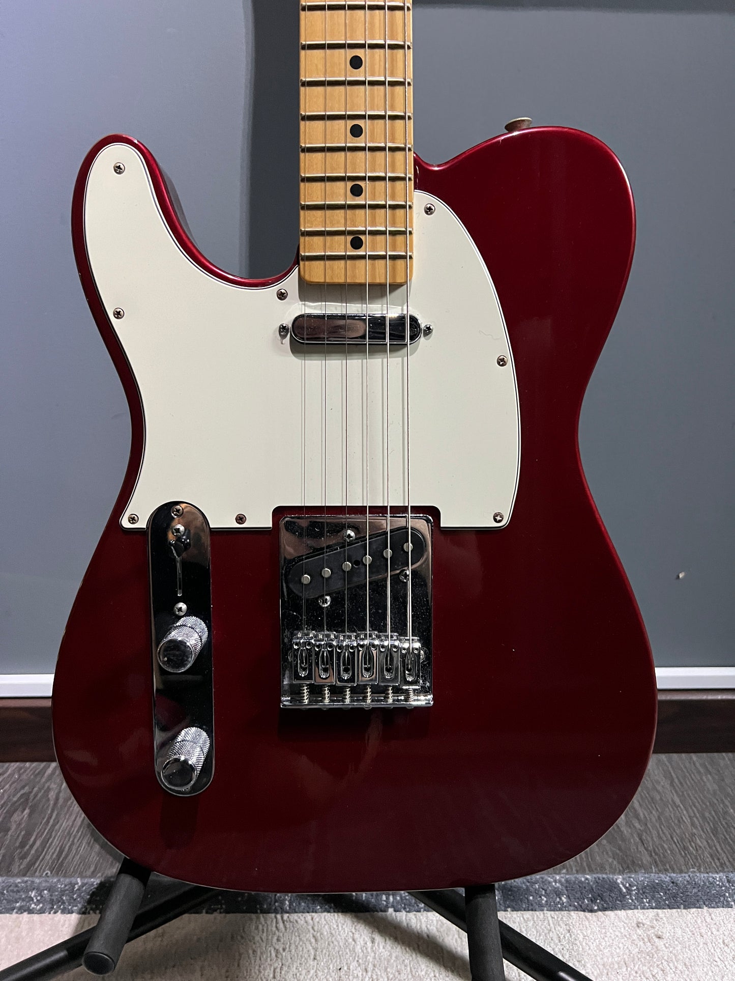 Fender MIM telecaster lefty red wine (used)