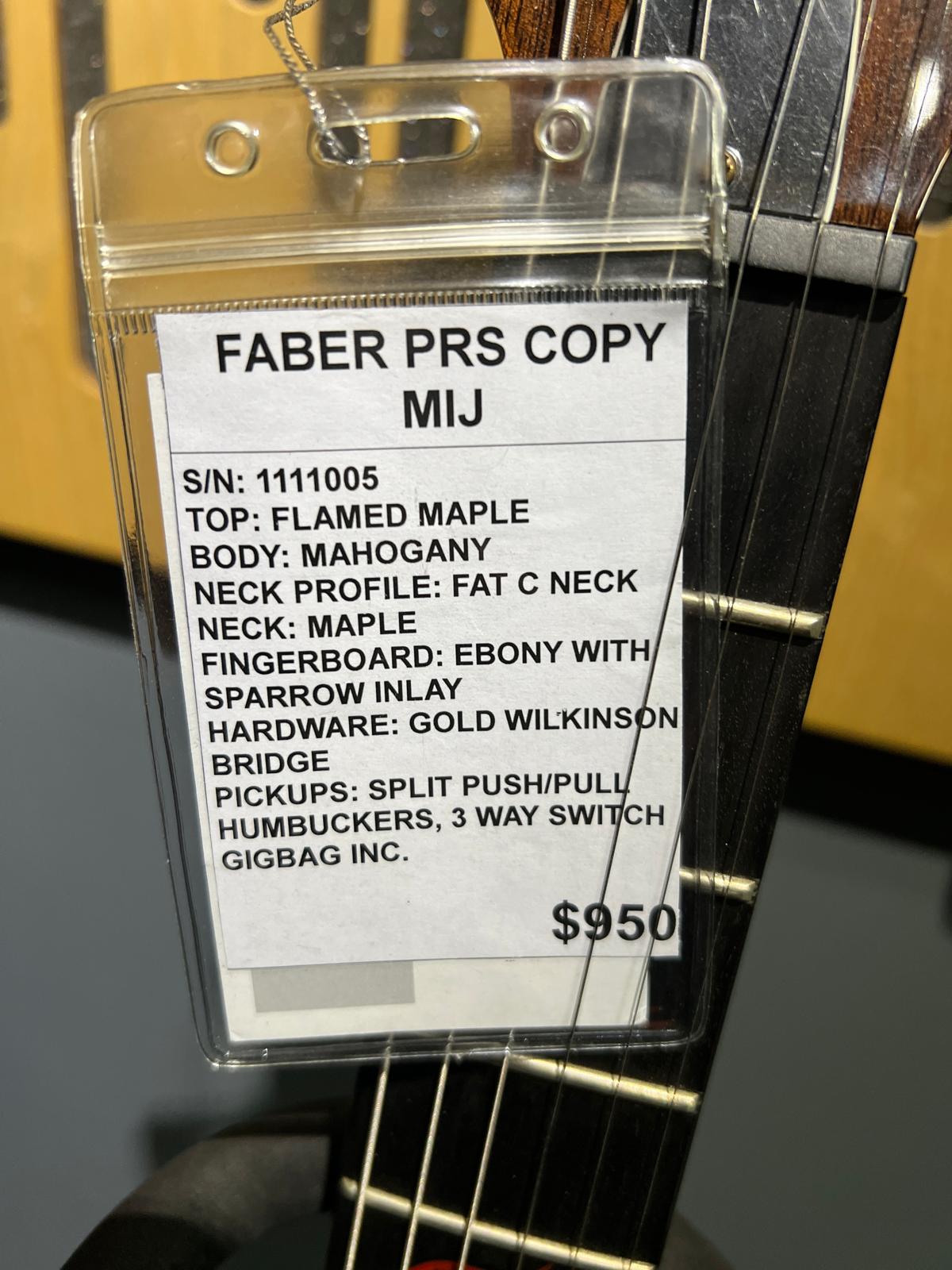 Faber PRS copy MIJ (used)