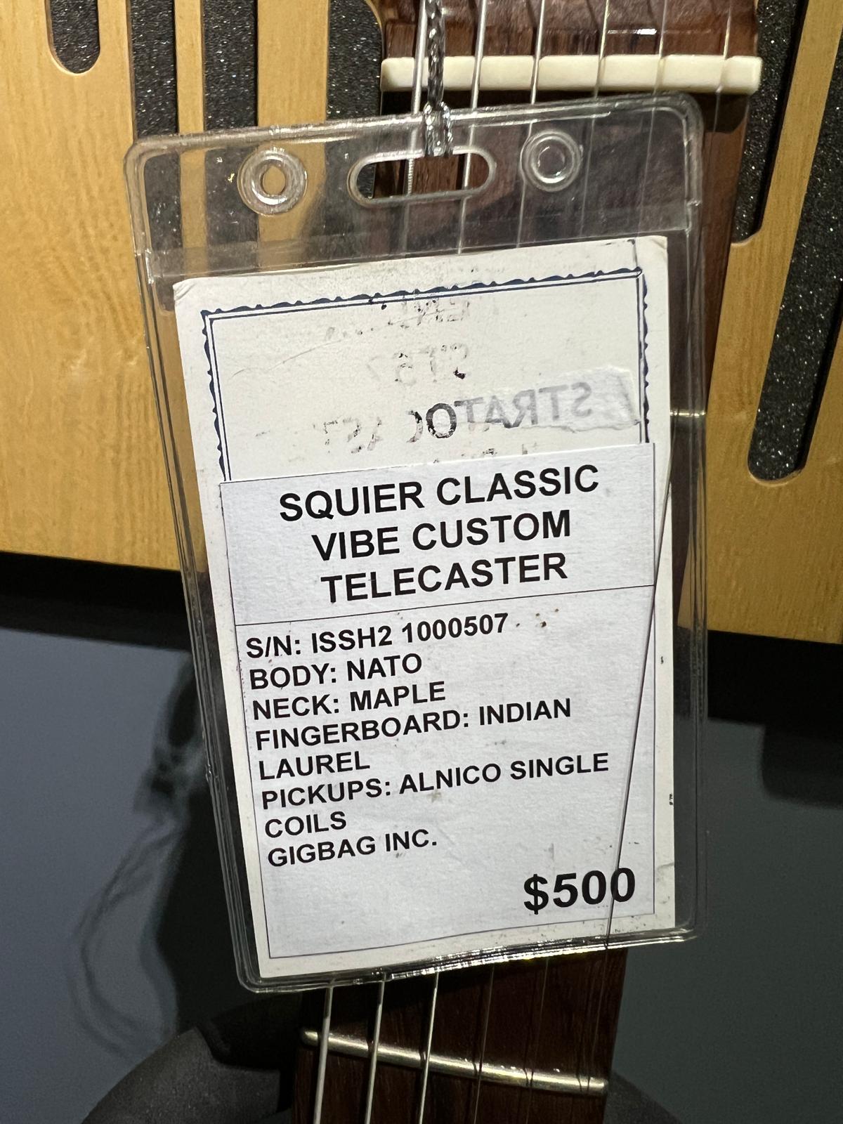 Squier classic vibe custom telecaster (used)